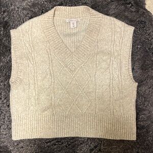 Sincerely Jules Cream V-Neck Sweater Vest